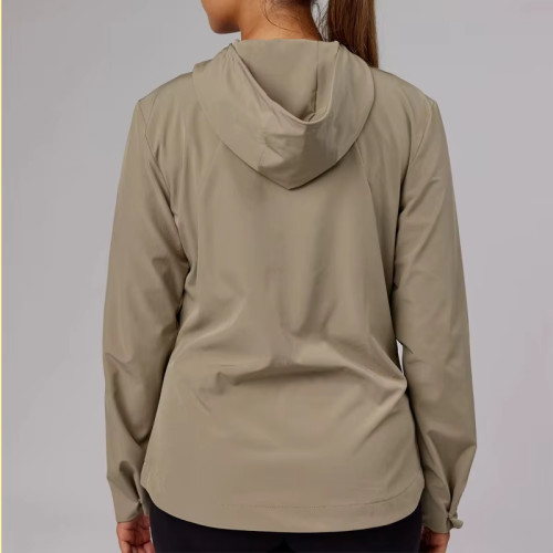 Custom Waterproof Women's Training Jacket | Quick-Dry Zip-Up Sports Windbreaker with Pocket