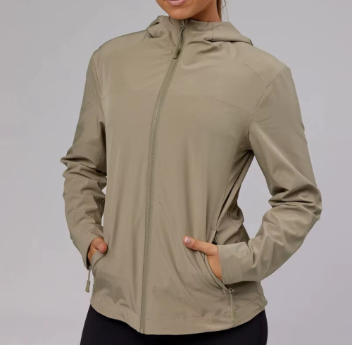 Custom Waterproof Women's Training Jacket | Quick-Dry Zip-Up Sports Windbreaker with Pocket