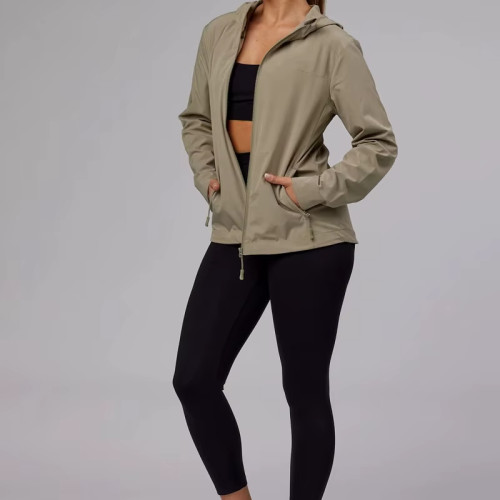 Custom Waterproof Women's Training Jacket | Quick-Dry Zip-Up Sports Windbreaker with Pocket
