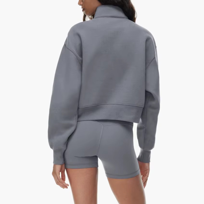 Zip-Up Fitness Yoga Jacket  Custom Women's Crop Windbreaker