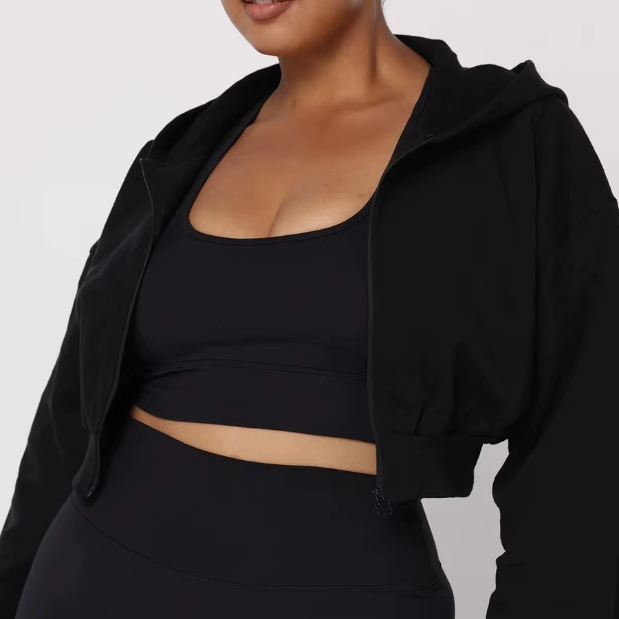 High Elastic Workout Jacket Loose Fit Drop Shoulder Jacket