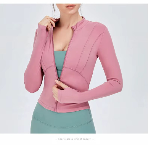 Premium Slim Fit Gym Top for Women | Breathable Spandex Long Sleeve Sportswear | Summer Yoga Fitness Workout In-Stock OEM