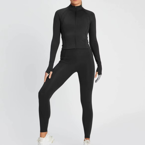 Wholesale Women's Windbreaker Jacket | New Arrival Full Zip Crop Workout Sportswear | Loose Fit Casual Fitness Outerwear OEM