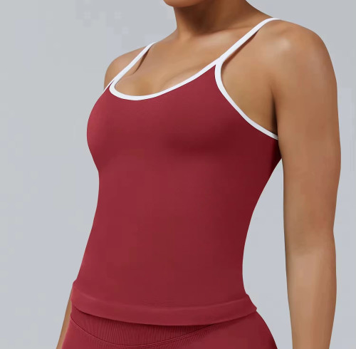 Custom Women's Compression Tank Top | Lightweight Breathable Sports Tank With Contrast Lines