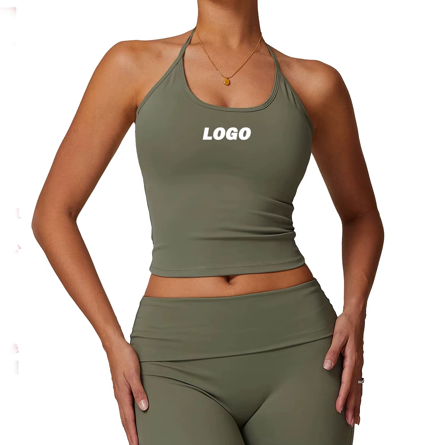 Custom Women's Open-Back Yoga Vest  Custom Skin-Friendly Athletic Vest