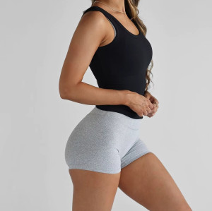 Custom Women's High Neck Scoop Tank Top | Nylon Spandex Slim Fit Gym & Yoga Vest