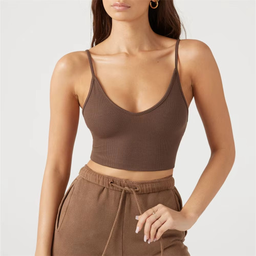 Women's Rib Racerback Tank Top | Cropped Sleeveless Athletic Bralette | Custom Activewear Manufacturer