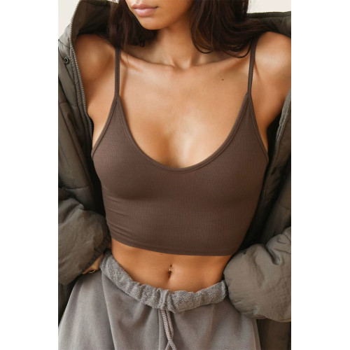 Women's Rib Racerback Tank Top | Cropped Sleeveless Athletic Bralette | Custom Activewear Manufacturer