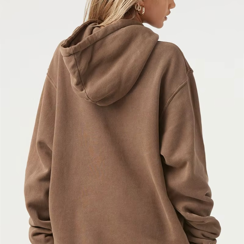 Custom Logo Zip-Up HoodieWinter French Terry Sweatshirt OEM