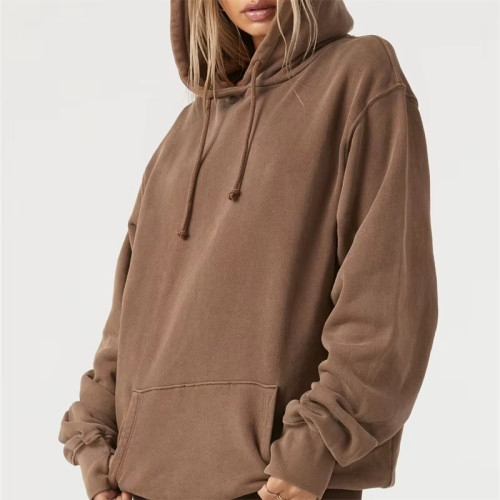 Custom Women's Pullover Hoodie | Winter French Terry Streetwear Sweater Vintage Windbreaker