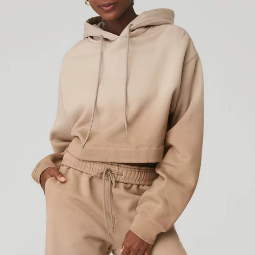 Women's Ombre Hoodie Sweat Suit Set | Drawstring Casual Streetwear Tracksuit | OEM/ODM Private Label Manufacturer