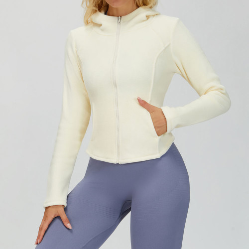Women's Sherpa Yoga Crop Jacket OEM | Warm Slim Fit Full Zip Polar Fleece | Private Label Manufacturer