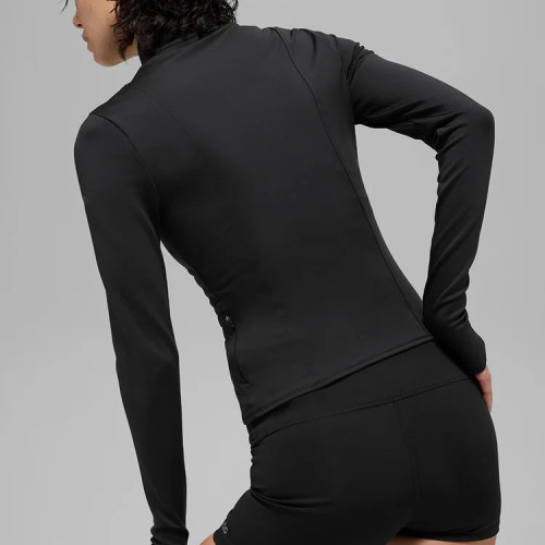 Women's Full Zip Activewear Jacket OEM | Slim Fit Long Sleeve | Custom Yoga Zipper Jacket Manufacturer