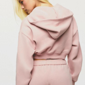 Women's Cropped Zip Hoodie OEM | Lightweight Training & Athleisure Sportswear Manufacturer