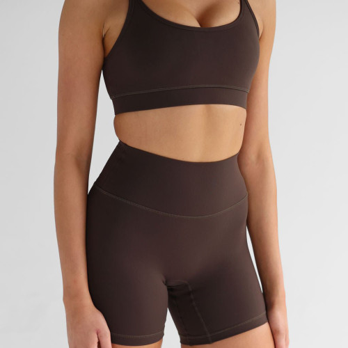 Custom High Waist Biker Shorts Manufacturer | Minimal Seam Design 4-Way Stretch Quick-Dry Fabric Yoga Shorts