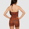 Custom Floral Ribbed Yoga Jumpsuit | Square Neck Romper with Pockets