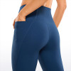 Custom High Waist Pocket Knee Yoga Shorts | Tummy Control Sports Capris