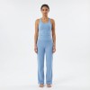 Custom Light Blue Yoga Set – Tank Top & Wide-Leg Pants