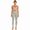Custom Yoga Set Manufacturer — Contrast-Stripe Sports Bra & High-Waist Leggings
