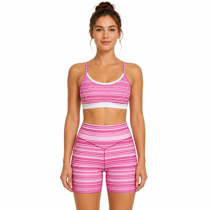 Custom Women's Striped Yoga Set