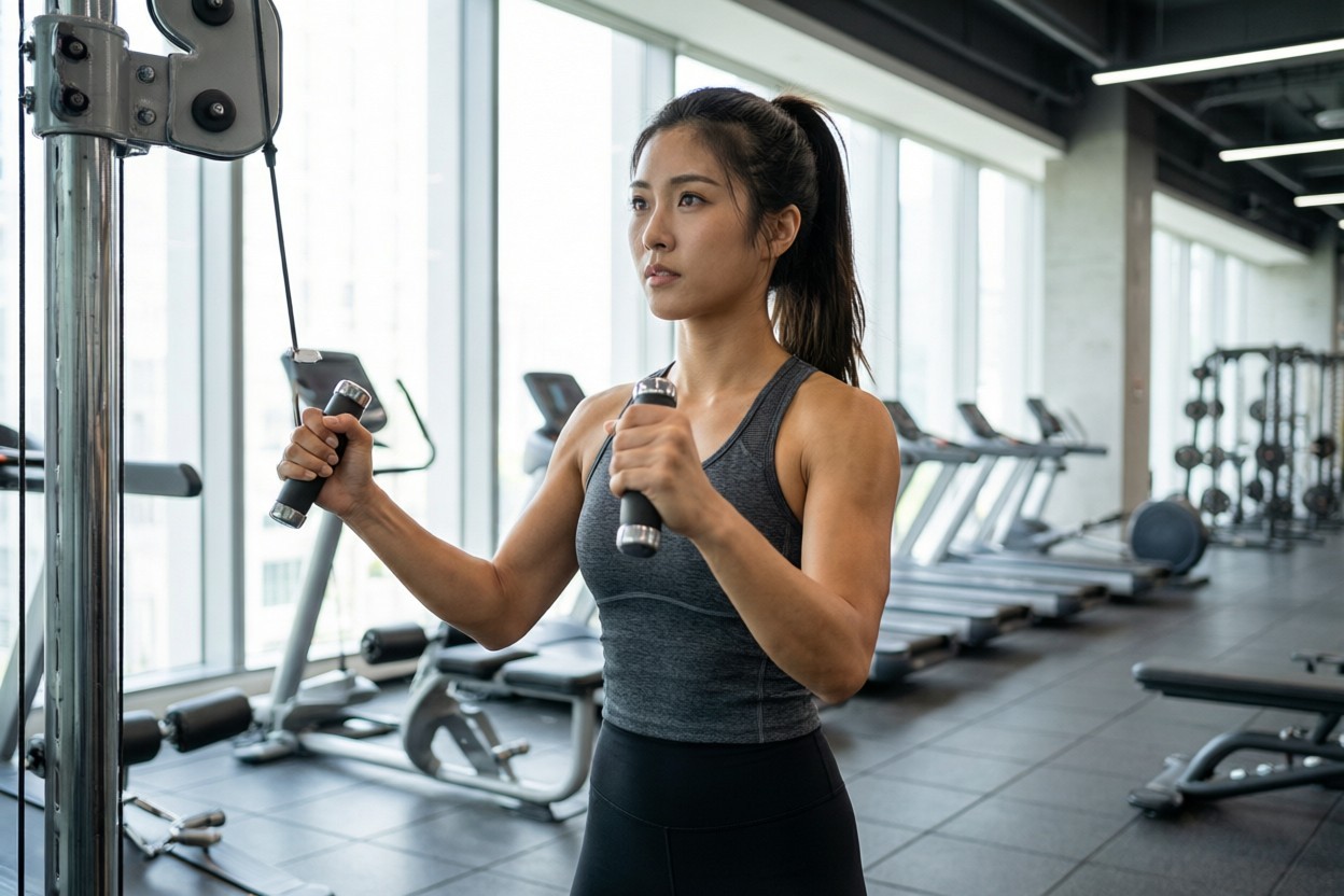 Gym workout in custom activewear top