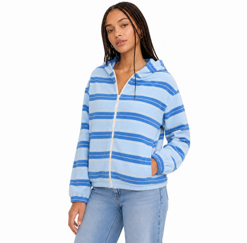 Custom Striped Women's Sports Jacket - OEM Breathable Athletic Outerwear