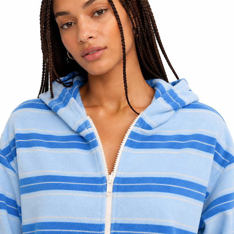 High-stretch striped fabric close-up