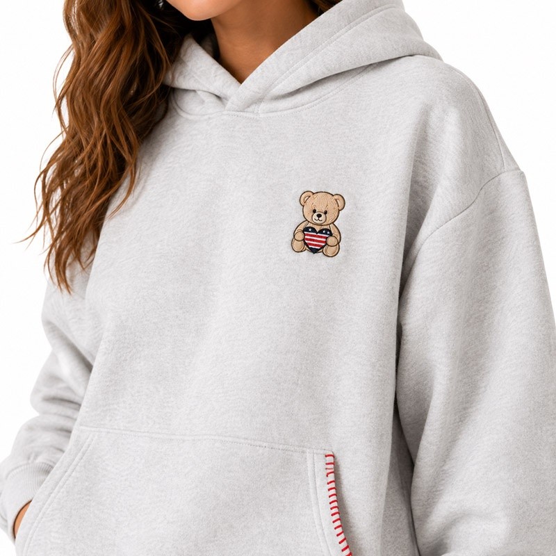 Custom OEM women's tracksuit loose casual 2-piece sportswear set
