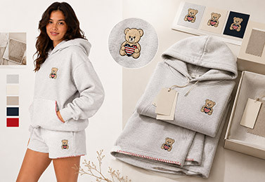 Custom branded women's tracksuit set for retail and boutique labels