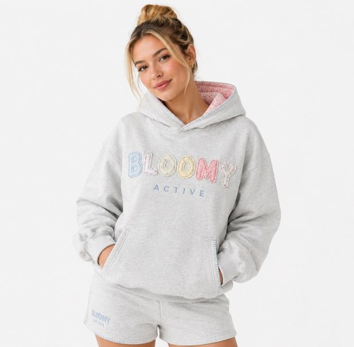Custom Floral Hoodie Set — Loose Fit Hoodie and Shorts for Women