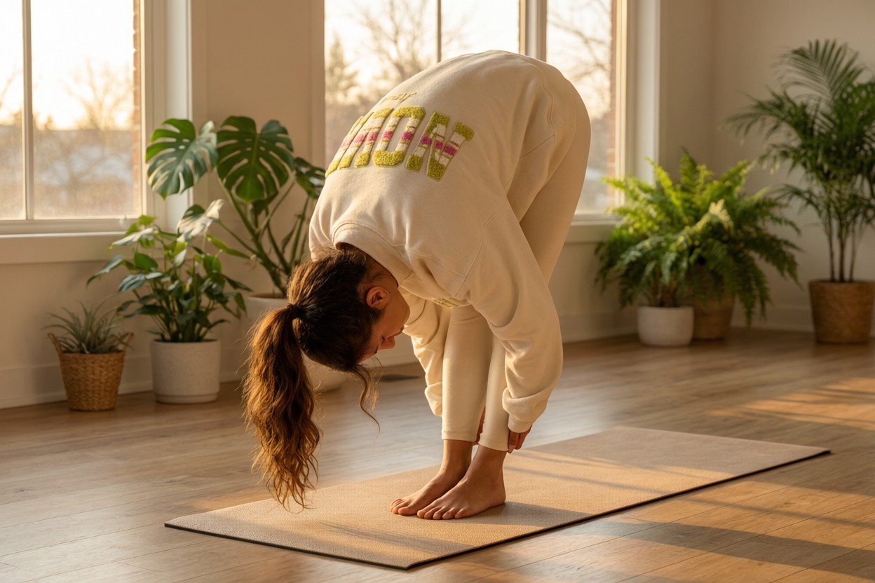 Yoga stretch scene