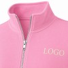 Custom Women's Tracksuits — Short Stand-Collar Zip-Up Sweatshirt and Pink Solid Casual Sports Shorts 2-Piece Set
