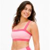 Custom Contrast Strap Sports Bra - Women's Square Neck Yoga Crop Top with High Elasticity