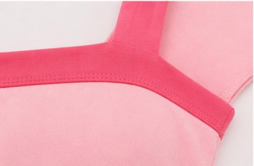 Custom Contrast Strap Sports Bra - Women's Square Neck Yoga Crop Top with High Elasticity