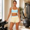 Custom Floral Print Yoga Set - Layered Sports Bra & High Waist Workout Shorts 2-Piece
