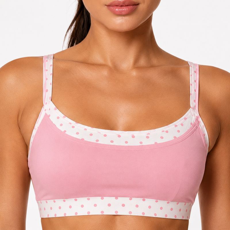 Sports Bra Neckline and Strap Detail