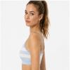 Custom Striped Sports Bra - Spaghetti Strap Soft Stretch Yoga Workout Bra