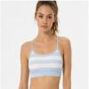 Custom Striped Sports Bra - Spaghetti Strap Soft Stretch Yoga Workout Bra