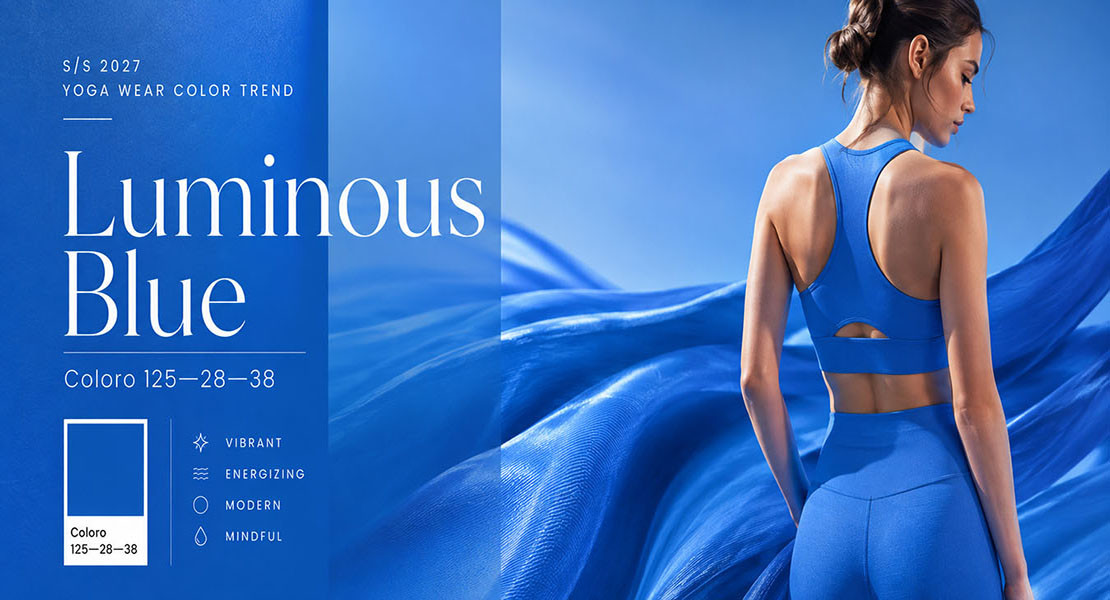 Luminous Blue Coloro 125-28-38 S/S 2027 yoga wear and activewear collection