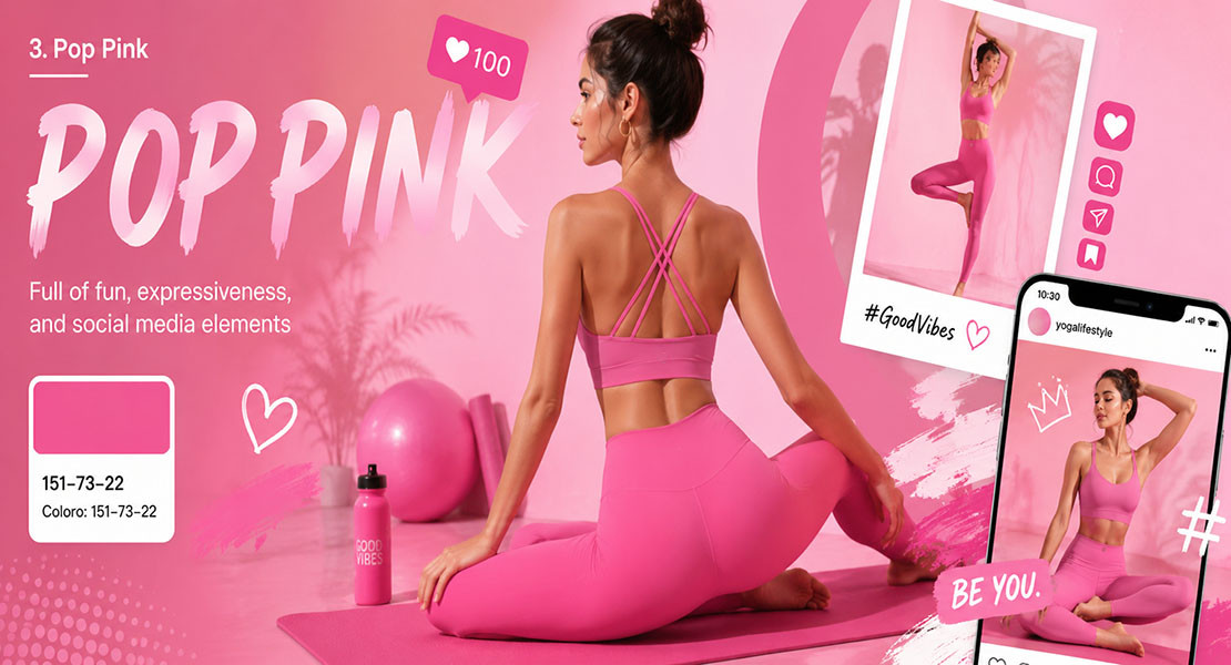 Pop Pink Coloro 151-73-22 S/S 2027 yoga wear Pilates and activewear collection
