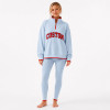 Custom Women's Oversized Half-Zip Sports Sweatshirt with Contrast Trim