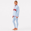 Custom Women's Oversized Half-Zip Sports Sweatshirt with Contrast Trim