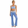 Custom Flare Yoga Pants - Striped Waistband High Waist Bootcut Leggings