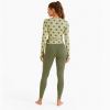 Custom Sage Green Polka Dot Yoga Top - Wrap Tie-Waist Cropped Long Sleeve