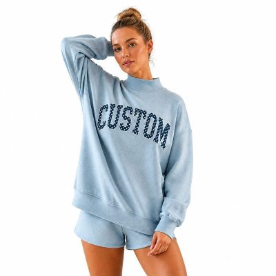 Sudadera para Mujer Personalizada con Logo | Camiseta de Actividad con Cuello de Pico