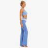 Pantalones de yoga personalizados con forma de abertura - Pantalones de cintura alta con costura a rayas