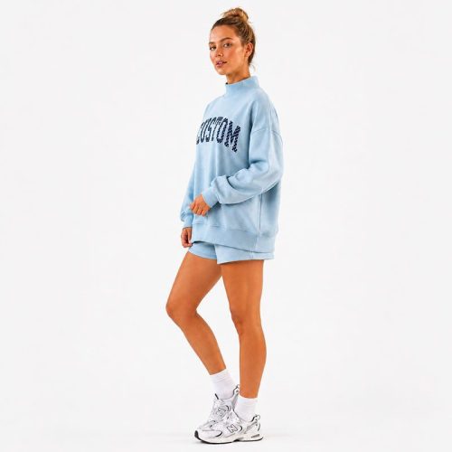 Sudadera para Mujer Personalizada con Logo | Camiseta de Actividad con Cuello de Pico