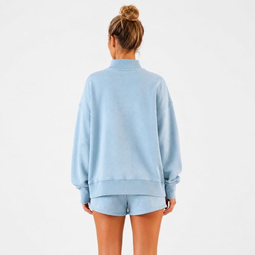 Sudadera para Mujer Personalizada con Logo | Camiseta de Actividad con Cuello de Pico