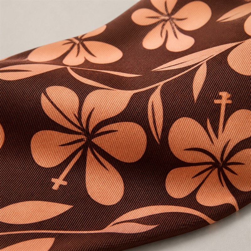 Custom Hibiscus Print Yoga Jumpsuit fabric and print detail