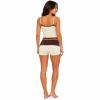 Set de Yoga Personalizado con Estampado de Puntos Cream – Camiseta Ajustada y Pantalones con Cintura Ruchada
